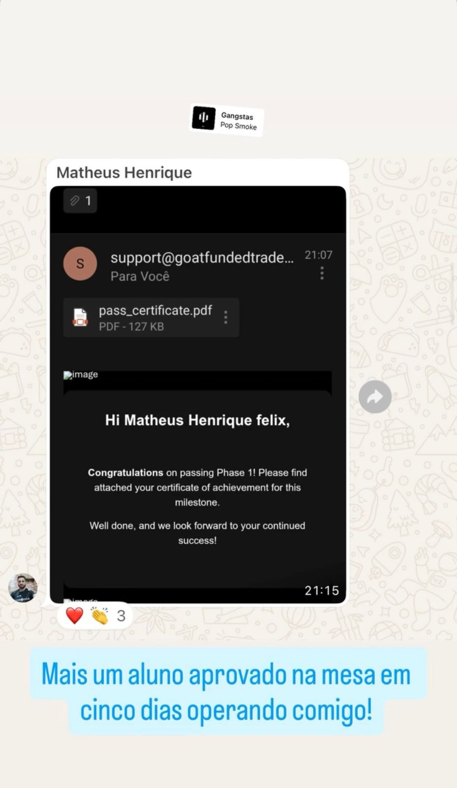 Aluno aprovado 9